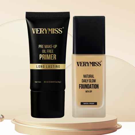 Buy VERYMISS Foundation + Oil Free Primer (Medium Tone) Combo of 2 - Purplle
