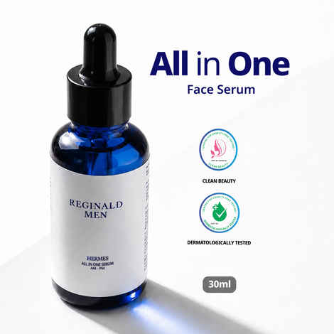 Buy Reginald Men Hermes (30 ml) | All-in-One Face Serum for Skin & Beard Health | Multi-Functional Face & Beard Care | Hydrates, Nourishes & Strengthens | Clinically Proven Formula for Clear, Healthy Skin & Beard - Purplle