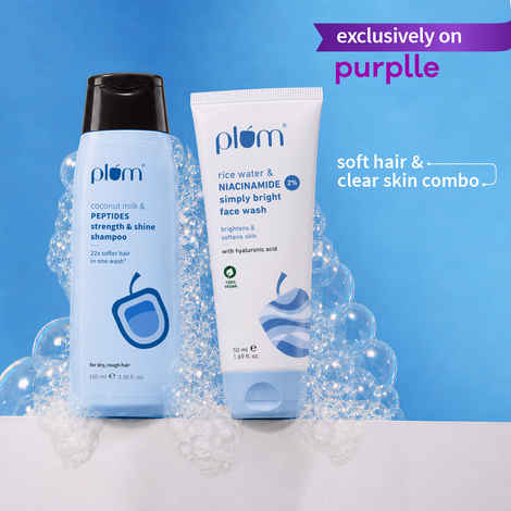 Buy Plum Hair and Face cleanser duo (Coconut shampoo 100 ml + Niacinamide Facewash 50 ml) Combo of 2 - Purplle