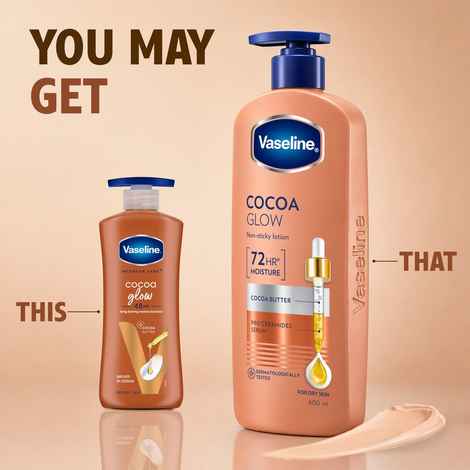 Buy Vaseline Cocoa Glow Serum in Lotion | With 100% Pure Cocoa Body Lotion | For Dry Skin | (600 ml) - Purplle