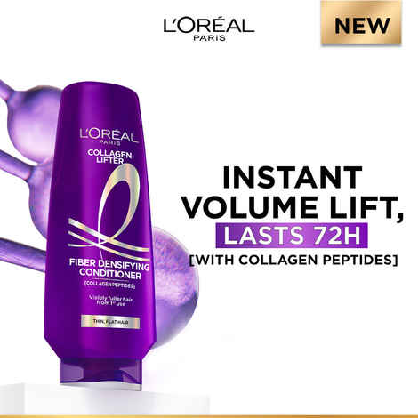 Buy L'Oreal Paris Collagen Lifter Volumizing conditioner with Collagen Peptides for thin, flat hair | 72H Volume, easy detangling & softer hair (175 ml) - Purplle