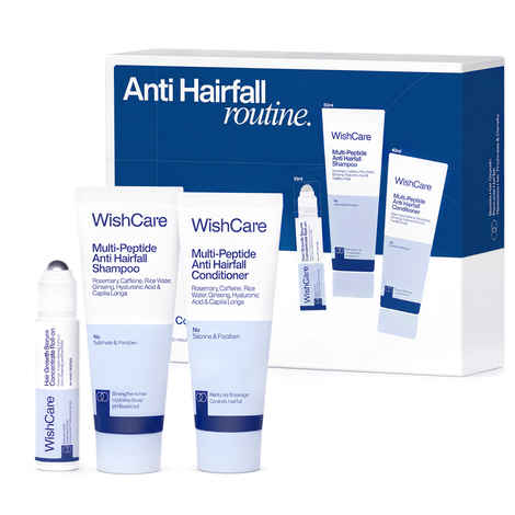 Buy WishCare Anti Hairfall Routine - Hair Growth Serum, Anti Hairfall Shampoo & Conditioner Combo of 3 - Purplle