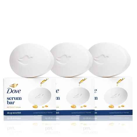 Buy Dove Serum Beauty Bar - Soft Smooth Moisturised Skin 125 gm (Buy 4 Get 1 Free) (Pack of 3) - Purplle