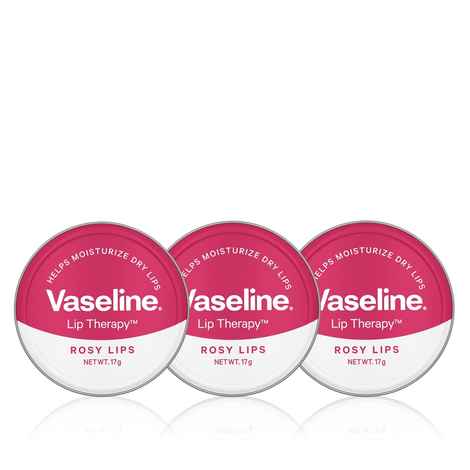 Buy Vaseline Lip Therapy Rosy Lips 17 gm (Pack of 3) - Purplle
