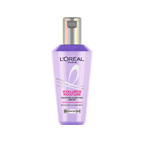 Buy L'Oreal Paris Hyaluron Moisture 96H Moisture Injecting Hair Serum with Hyaluronic Acid to get bouncy & frizz-free hair | 80 ml, Tester - Purplle
