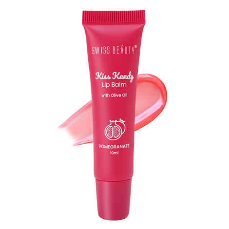 Buy Swiss Beauty Kiss Kandy Tinted Lip Balm | Moisturising Non-Sticky Formula with Olive Oil & Vitamin E | Soft, Smooth & Hydrated Lips All Day - Pomegranate (10 ml) - Purplle