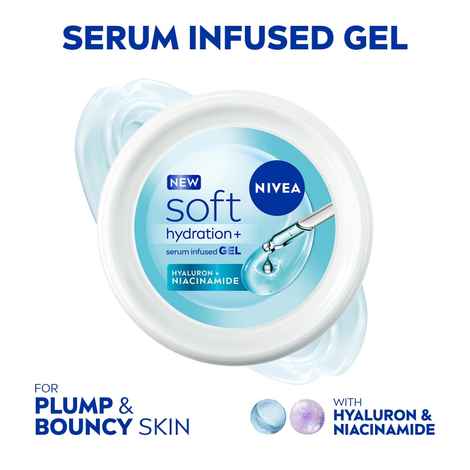 Buy Nivea Soft Hydration+ Serum Infused Gel (200 ml) - Purplle