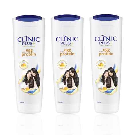 Buy Clinic Plus Strength & Shine With Egg Protein Shampoo 355 ml (Pack of 3) - Purplle