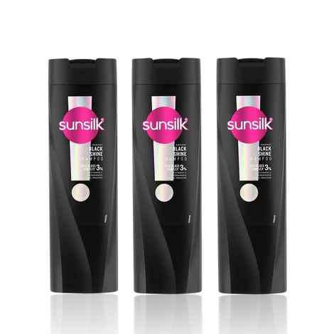 Buy Sunsilk Radiant Black Shine Shampoo 350 ml (Pack of 3) - Purplle