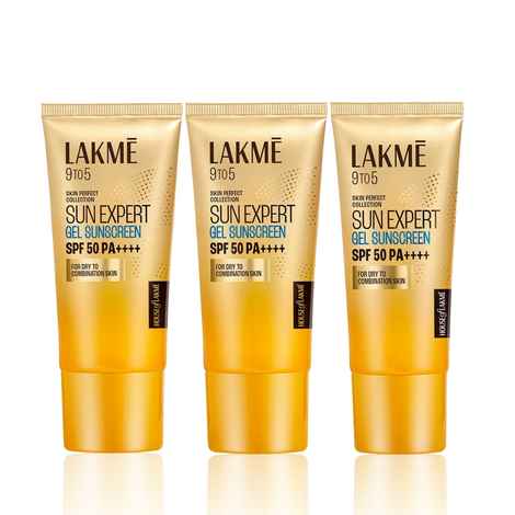 Buy Lakme Water Light Gel In-Vivo tested SPF 50 PA++++ Sunscreen with Niacinamide For Oily Skin 100 gm (Pack of 3) - Purplle