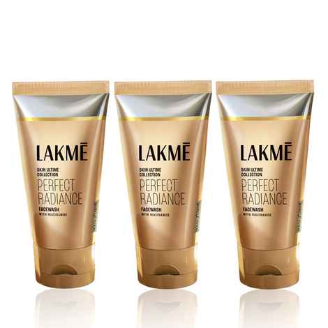 Buy Lakme Perfect Radiance Brightening Facewash with 7% Pure Niacinamide Complex|For Pigmentation | Deep Cleanses | Smoothens Skin Texture | 50G (Pack of 3) - Purplle