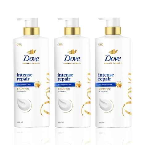 Buy Dove Intense Repair Shampoo (650 ml) (Pack of 3) - Purplle