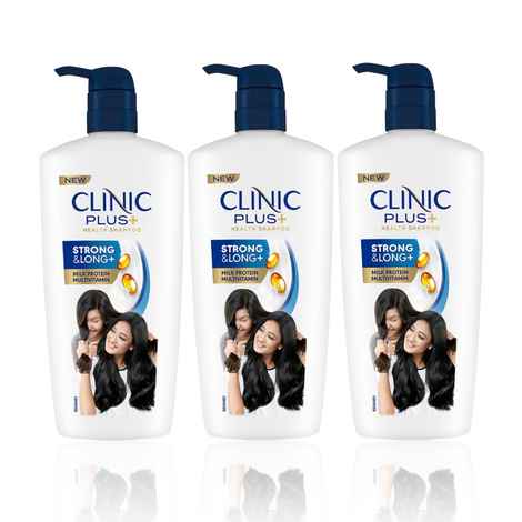 Buy Clinic Plus Strong & Long Health Shampoo (650 ml) (Pack of 3) - Purplle