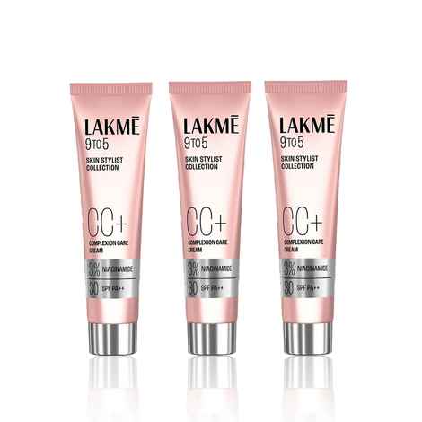 Buy Lakme 9 to 5 Complexion Care Face Cream| Bronze | Enhances Glow | Tinted Moisturiser | 30 gm (Pack of 3) - Purplle