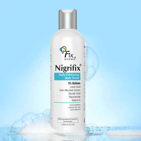 Buy Fixderma Nigrifix Exfoliating Body Wash with 5% Actives,Glycolic acid, Lactic Acid Shower Gel (200 ml) - Purplle