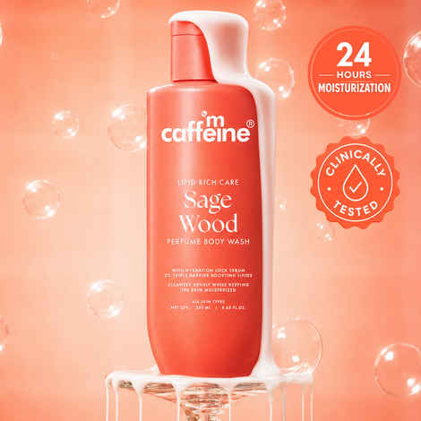 Buy mCaffeine Lipid Rich Care Sage Wood Perfume Body Wash (250 ml) - Purplle