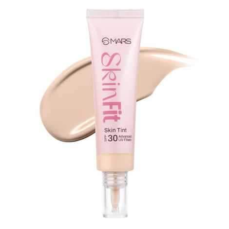 Buy MARS Skinfit Skin Tint Foundation with SPF 30 | Lightweight & Soft Glow with Hyaluronic Acid | Buildable Coverage | Demi Matte Finish | Everyday Hydrating | (04-CUSTARD) (30 ml) - Purplle