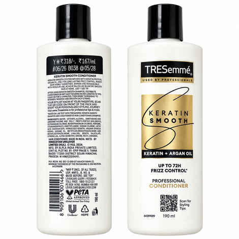 Buy Tresemme Keratin Smooth Conditioner (190 ml) - Purplle