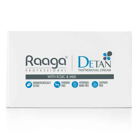 Buy Raaga Professional De-Tan Pack with Kojic, Lactic Acid & Arbutin | Tan Removal Cream | Dermatologically Tested, Peroxide, Hydroquinone & Sulphate Free- 12g x 6 (72gm) - Purplle