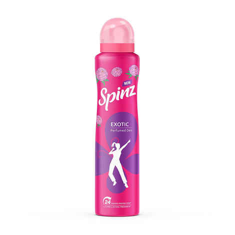 Buy Spinz Exotic Perfumed Deo for Women | Bulgarian Rose Fragrance | Long Lasting Freshness, 24 Hours Protection from Odour causing Bacteria - 150 ml - Purplle