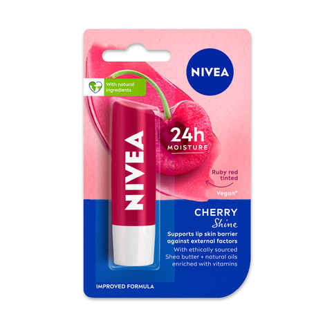 Buy NIVEA Lip Balm Fruity Cherry Shine (4.8 gm) - Purplle