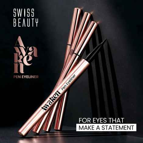 Buy Swiss Beauty Awaken Waterproof Pen Eyeliner (0.5 ml) - Purplle