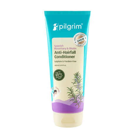 Buy Pilgrim Rosemary & Biotin Anti-Hairfall Conditioner for Reducing Hair Fall , Strengthens Hair,180 ml,Sulphate & Paraben-Free, For Men & Women - Purplle