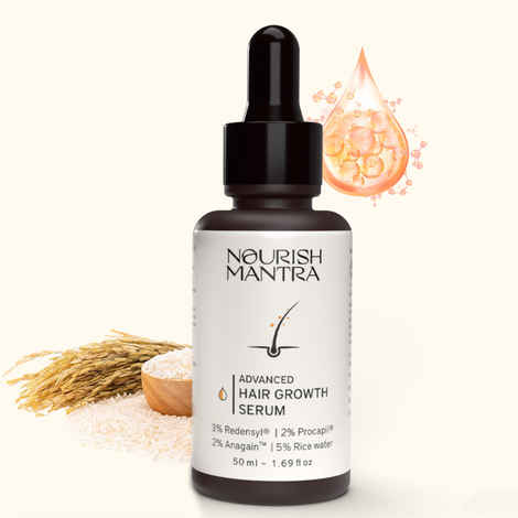 Buy Nourish Mantra Advanced Hair Growth Serum with Redensyl & Rice Water for Hair Regrowth - 50 ml - Purplle