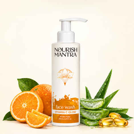 Buy Nourish Mantra Vitamin C Face Wash with Aloe Vera & Vitamin E | Brightening Cleanser | 200 ml - Purplle