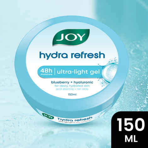Buy Joy Hydra Refresh Ultra Light Gel, Zero-Oil Moisturiser 150 ml - Non Sticky & Lightweight Face Cream for Oily Skin for 48hr Moisturization - Purplle