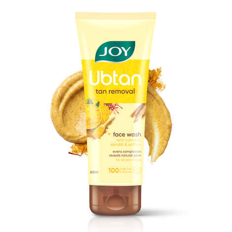 Buy Joy Ubtan Tan Removal Face Wash (200 ml) Enriched with Turmeric Sandal & Saffron | Suitable for All Skin Types - Purplle