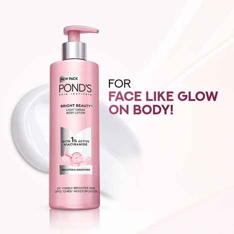 Buy Ponds Bright Beauty Light Creme Body Lotion For Smooth & Bright skin, 400 ml - Purplle