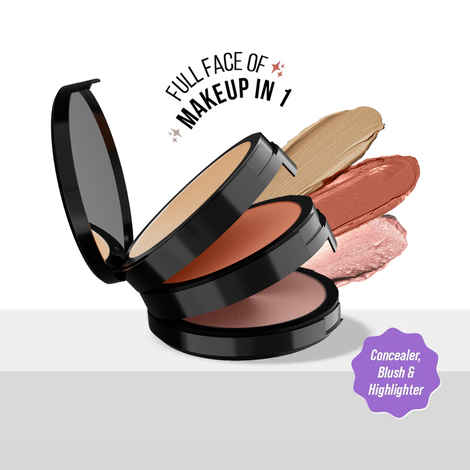 Buy Staze Triple Treat Stacked Face Palette | 3-in-1 Concealer, Blush & Highlighter | 02 It Girl - (7.5 gm) - Purplle
