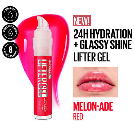 Buy Maybelline New York Lifter Gel Lip Oil In Gel, Glass-like shine, 24H Hydration, Melonade (6.6 ml) - Purplle