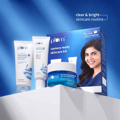 Buy Plum Camera Ready Skincare Kit | Face wash (50 ml) , Moisturizer (25 gm) , Sunscreen (30 gm) (105 gm) - Purplle