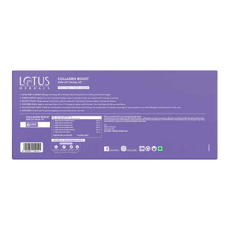 Buy Lotus Herbals Collagen Boost Skin Lift 4 -In-1 Facial Kit With Plant Collagen | 6 - Step Single - Use Anti-Ageing Facial Kit For All Skin Types | Helps Reduce Fine Lines | Salon-Like Facial at Home | (71 gm X 4) (284 gm) - Purplle