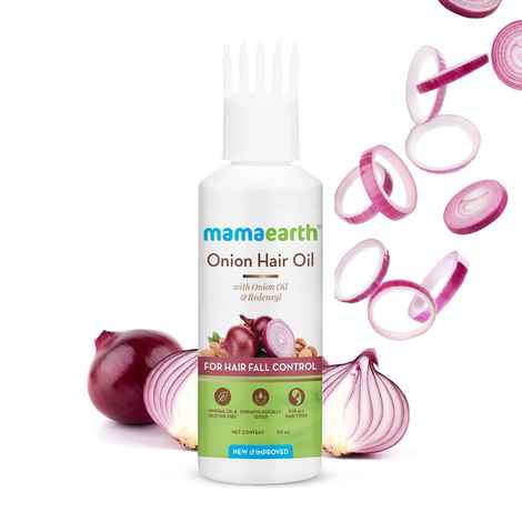 Buy Mamaearth Onion Hair Oil for Hair Growth & Hair Fall Control with Redensyl (50 ml) - Purplle
