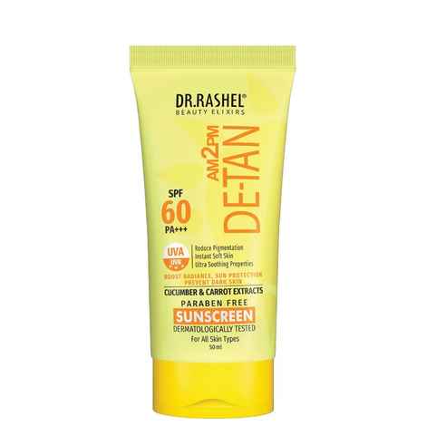 Buy DR.RASHEL Beauty Elixirs Sunscreen De-Tan Spf 60 PA+++ (50 ml) - Purplle