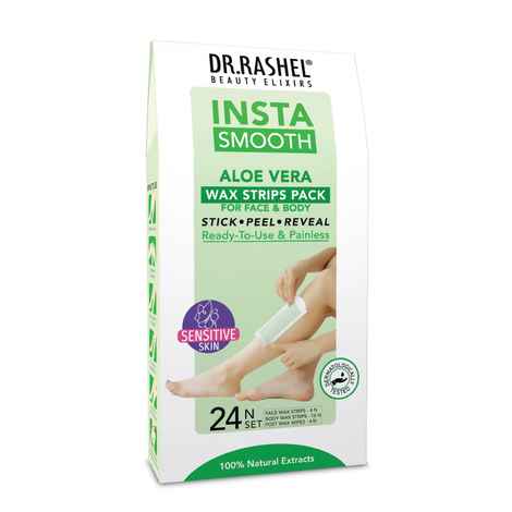 Buy DR.RASHEL Beauty Elixirs Insta Smooth Wax Strips Aloe Vera (24 pc) - Purplle
