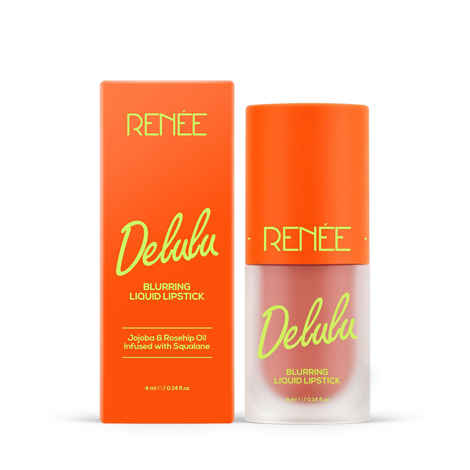 Buy Renee Delulu Blurring Matte Liquid Lipstick With Jojoba Oil & Rosehip Oil – Nude No Strings (4 ml) - Purplle