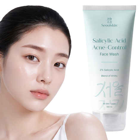 Buy Seoulskin 2% Salicylic Acid Acne Control Face Wash for Oily & Acne Prone Skin | With AHAs for Pore Cleansing, Oil Control & Sebum Regulation | Treats Active Acne | For Women & Men | (100 ml) - Purplle