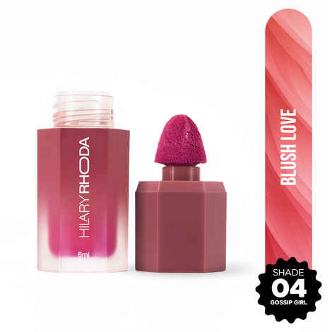 Buy Hilary Rhoda Blush Love | Highly Pigmented Liquid Blush & Super Dewy Finish | Built-in Sponge | All Day Wear & Buildable Formula | Leak-Proof , 04 - Gossip Girl (6 ml) - Purplle