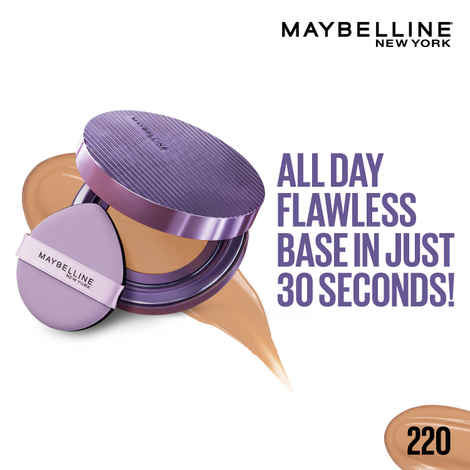 Buy Maybelline Super Stay Matte Max Cushion Foundation, Monsoon Proof and Heat proof, SPF 30, 30H seamless matte, SHADE 220 (11 gm) - Purplle