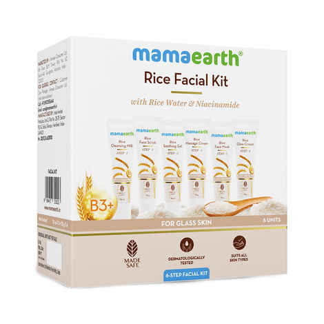 Buy Mamaearth Rice Facial Kit With Rice Water & Niacinamide for Glass Skin - 60 gm - Purplle