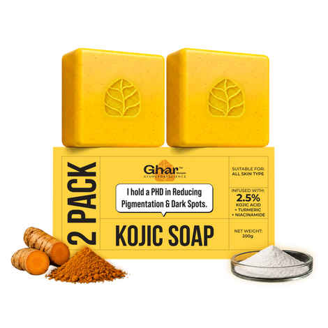 Buy Ghar Soaps Kojic Acid Soap with Niacinamide for Pigmentation & Dark Spot 100 gm x 2 Pack (200 gm ) - Purplle