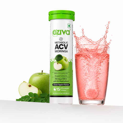 Buy Oziva ACV Moringa Tablets - Green Apple Flavour (Pack of 1) (15 pc) - Purplle