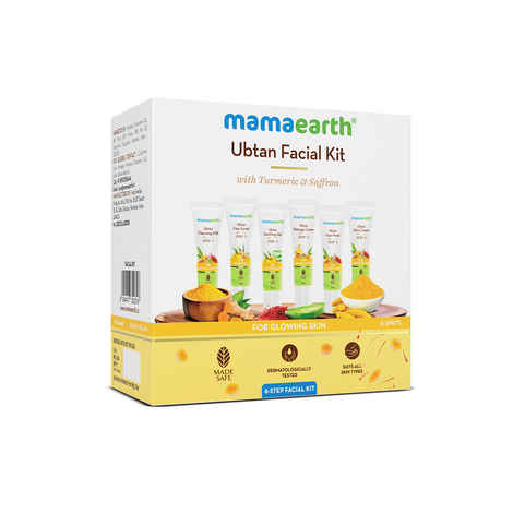 Buy Mamaearth Ubtan Facial Kit with Turmeric & Saffron for Glowing Skin - 60 gm - Purplle
