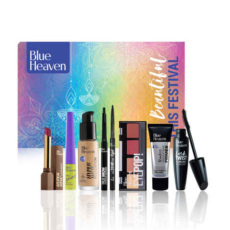 Buy Blue Heaven Festive MakeUp Kit For Women, Fair Tone Combo, 76.1 ml (Pack of 8) - Purplle