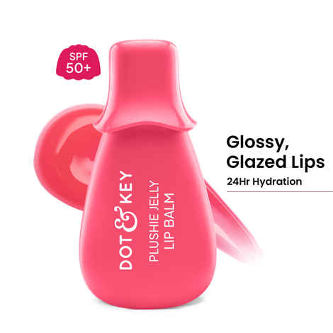 Buy Dot & Key Plushie Jelly Lip Balm In-Vivo Tested SPF 50+ PA++++, Bubblegum (10 ml) - Purplle