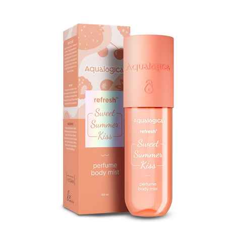Buy Aqualogica Refresh+ Sweet Summer Kiss Perfume Body Mist with Zemea and Hyaluronic Acid|Long - Lasting Fragrance|Sweet Strawberry Fragrance|Double Duty Mist for Hair & Body| Gives Intense Hydration | Non-Irritating & Hydrating (150 ml)|Tested on Gen Z - Purplle